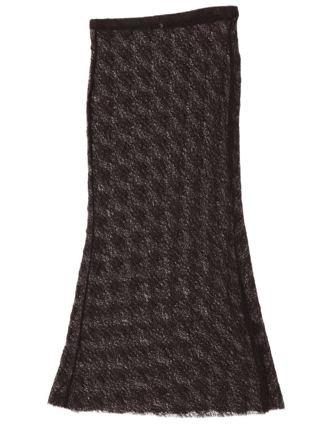 Zara Damen Spitzen-Maxirock Medium W28 Schwarz Polyamid