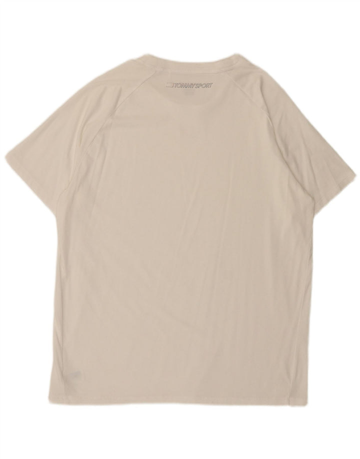 Tommy Hilfiger Herren T-Shirt Top XL Weiße Baumwolle