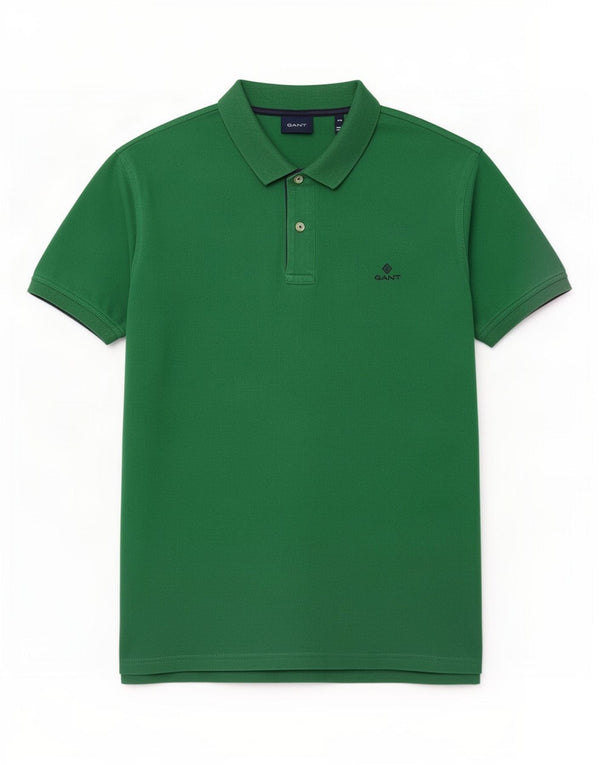 Gant Herren Poloshirt 2XL Grüne Baumwolle