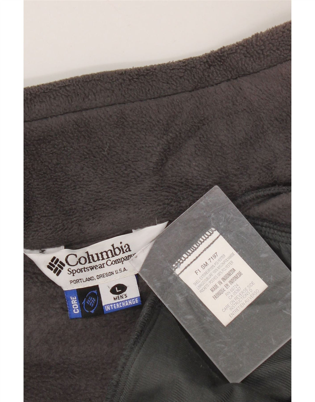 COLUMBIA Mens Fleece Jacket UK 40 Large Grey Polyester
