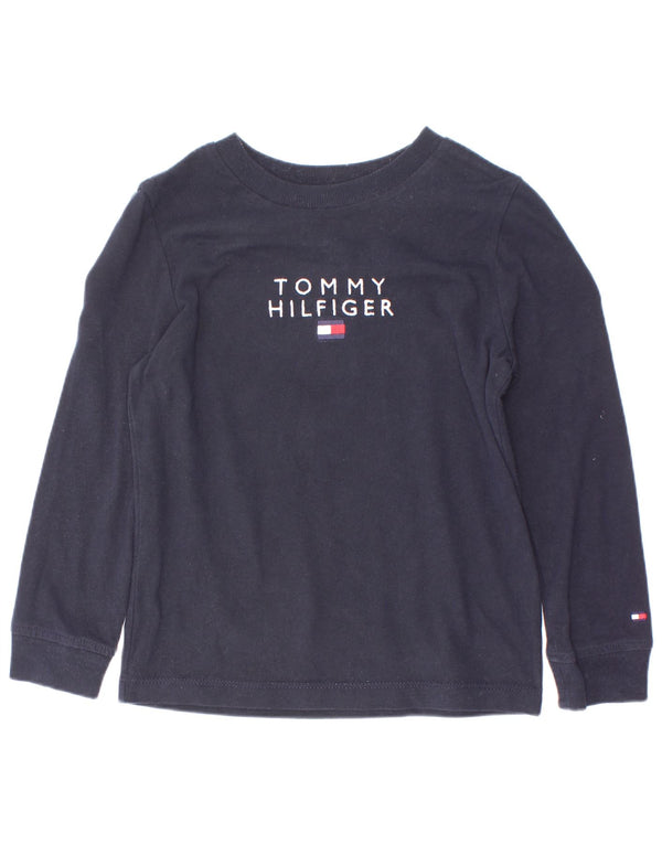 Tommy Hilfiger Langarmshirt mit Grafik für Jungen, 4–5 Jahre, Marineblau, Baumwolle