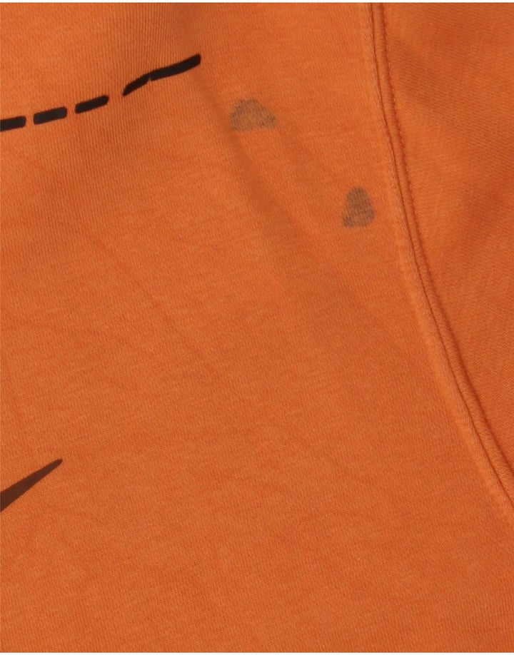 Nike Herren-Sweatshirt mit Grafik, groß, orange, Baumwolle