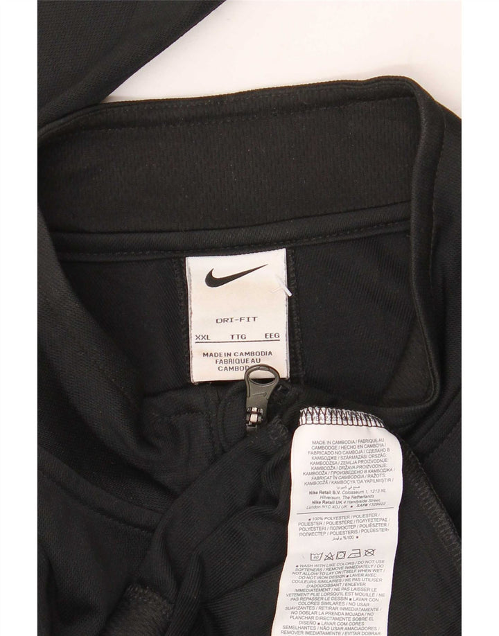 Nike Herren Dri Fit Trainingsanzug Top Jacke 2XL Schwarz Polyester