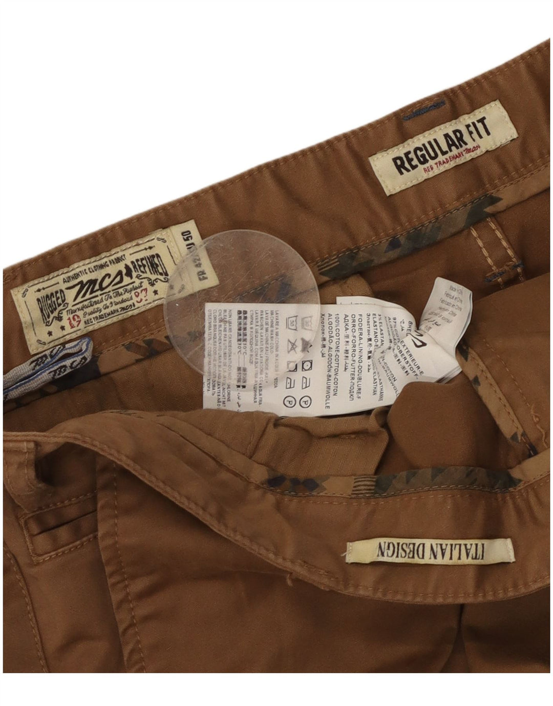 Marlboro Classics Herren-Chinohose mit normaler Passform, EU 50, Größe L, W34, L35, Braun