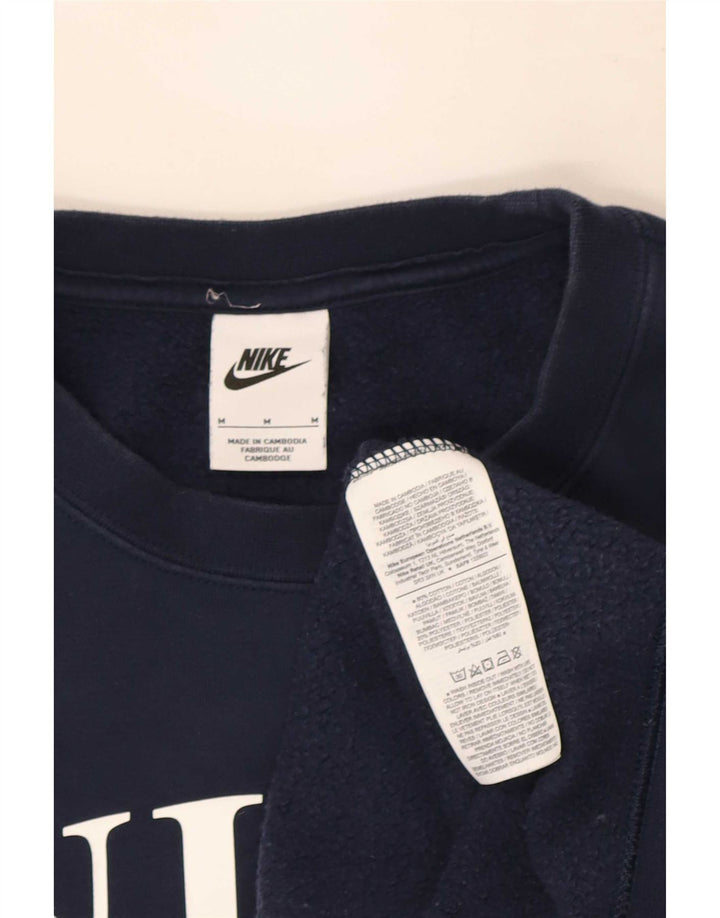 Nike Herren-Sweatshirt mit Grafik, lockere Passform, mittlere marineblaue Baumwolle