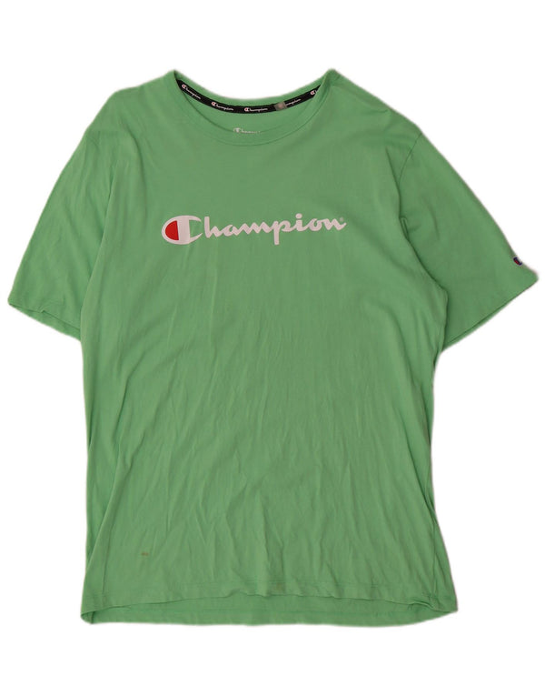 Champion Herren Grafik T-Shirt Top 2XL Grüne Baumwolle