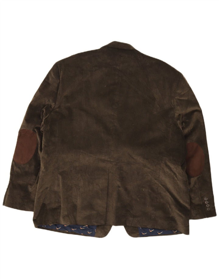 Chaps Herren-Blazer aus Cord mit 2 Knöpfen, IT 52, XL, Khaki, Baumwolle