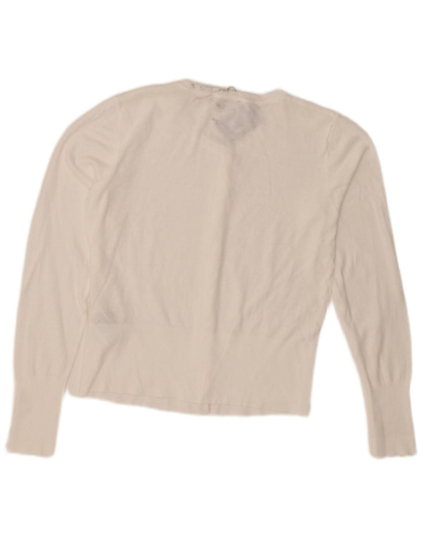 Oasis Crop Bolero-Pullover für Damen, UK 12, mittelweiße Baumwolle