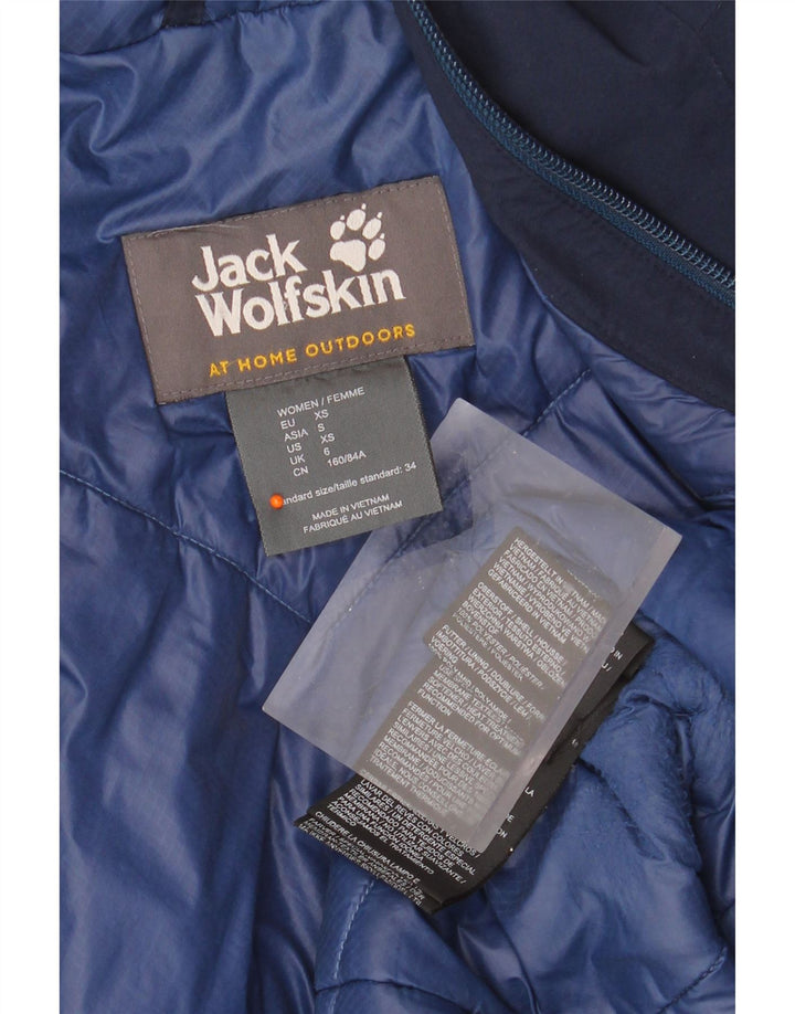 JACK WOLFSKIN Damen Übergroßer Windjacke mit Kapuze UK 6 XS Marineblau
