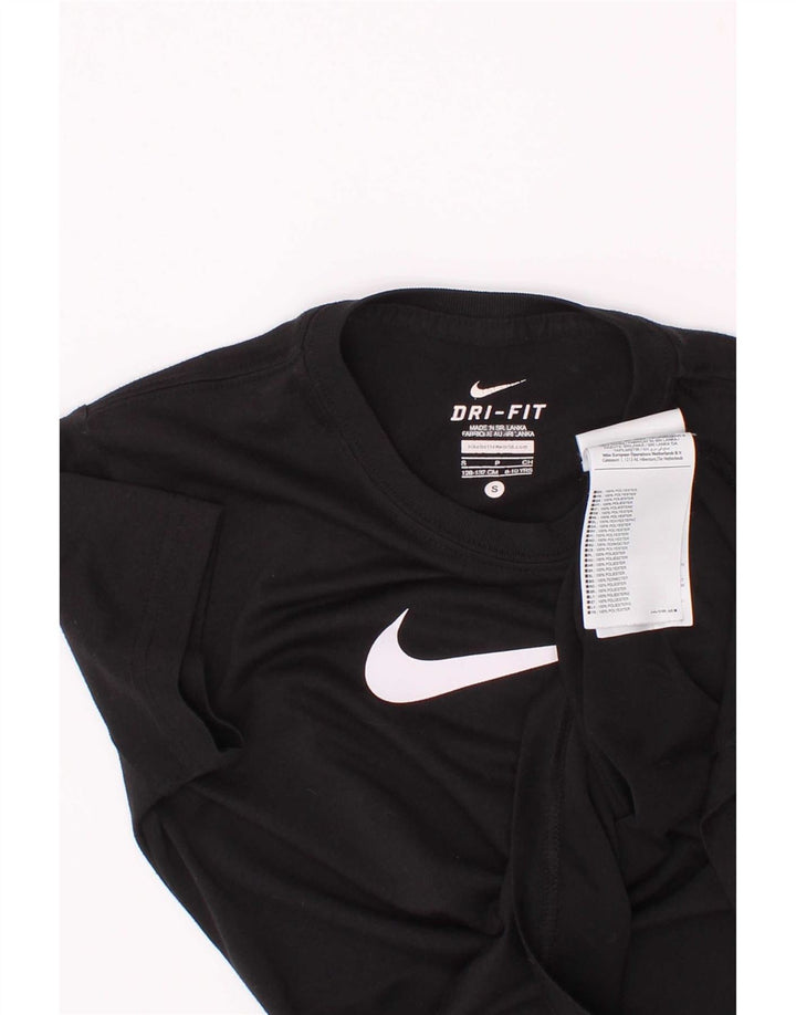 Nike Dri Fit Grafik-T-Shirt für Jungen, 8–9 Jahre, Größe S, Schwarz, Polyester