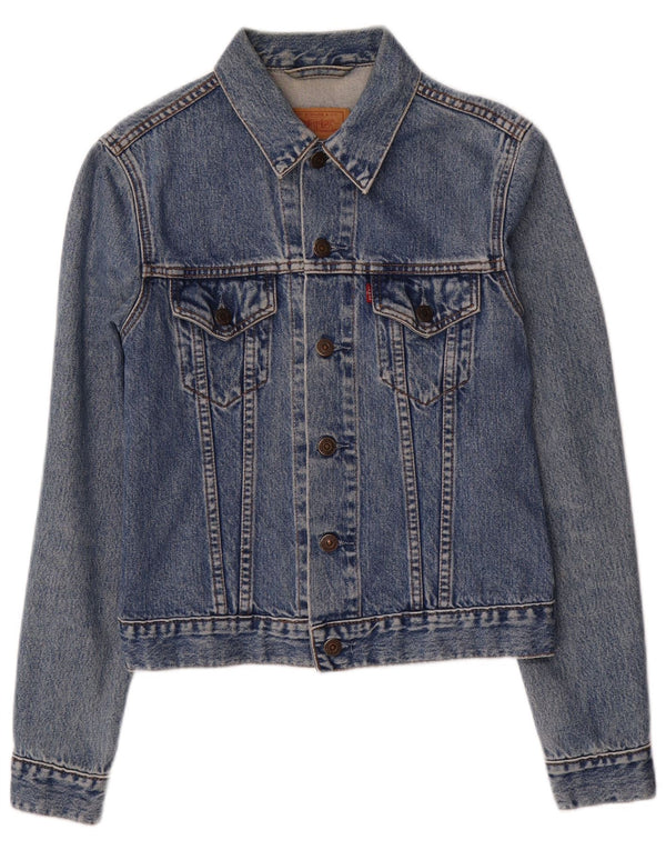 LEVI'S Jeansjacke für Mädchen, 10–11 Jahre, mittelblaue Baumwolle