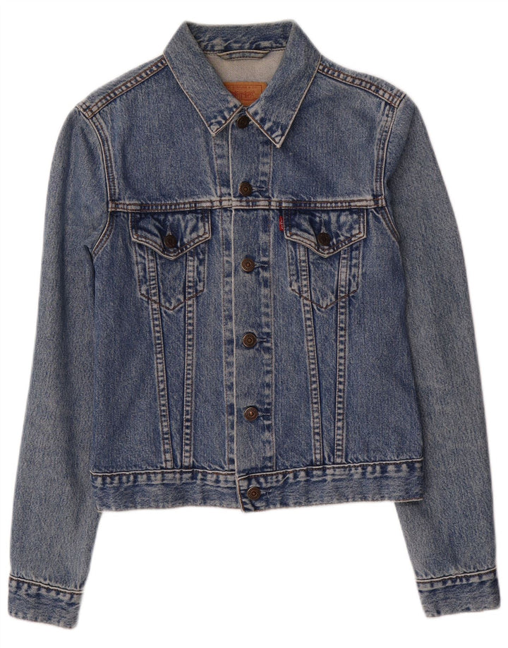 LEVI'S Jeansjacke für Mädchen, 10–11 Jahre, mittelblaue Baumwolle