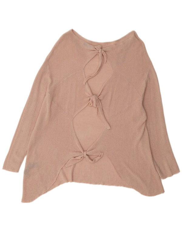 Zara Damen Top Langarm UK 16 Large Pink Nylon