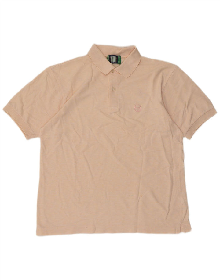 Sergio Tacchini Herren-Poloshirt aus mittelrosa Baumwolle