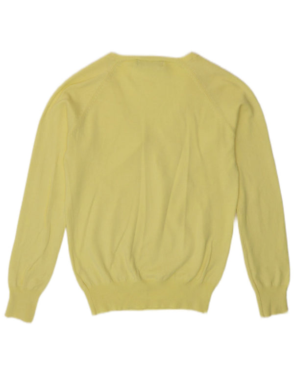 Zara Damen-Pullover mit V-Ausschnitt, Gr. 14, Gelb