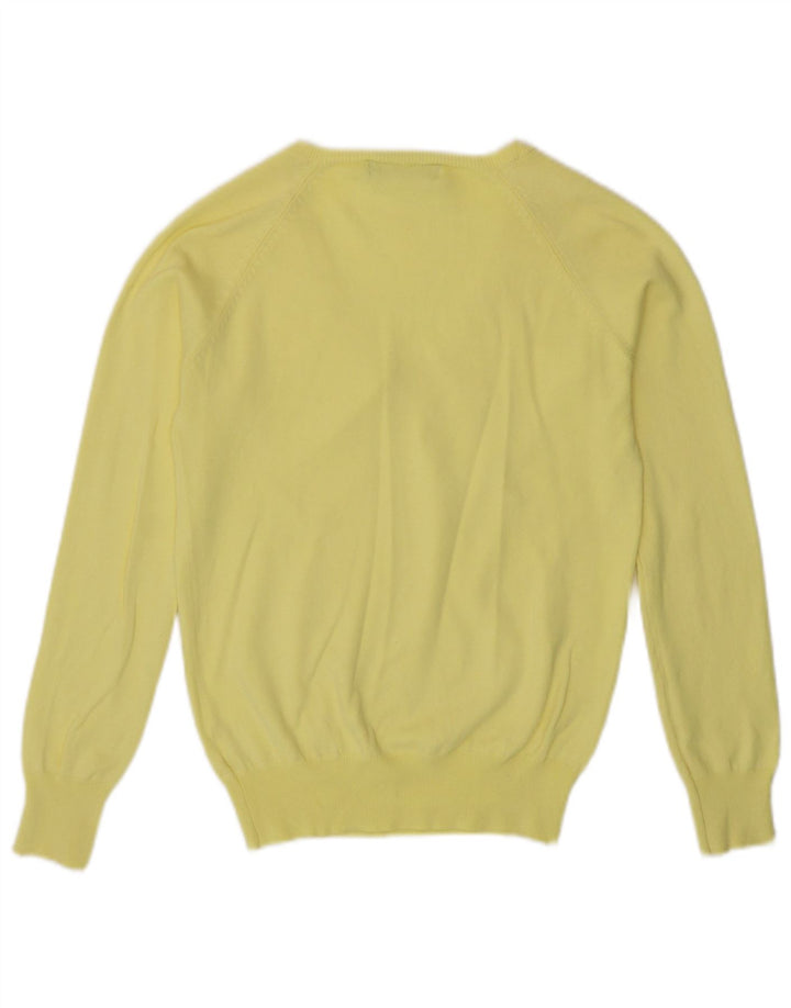 Zara Damen-Pullover mit V-Ausschnitt, Gr. 14, Gelb