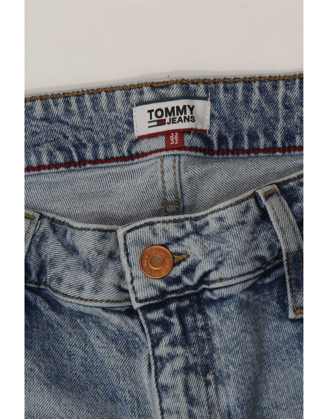 Tommy Hilfiger Damen Bootcut Jeans W32 L26 Blaue Baumwolle