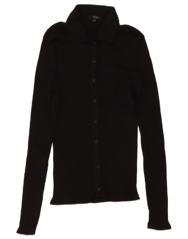 Massimo Dutti Damen Strickjacke Top UK 12 Medium Schwarz