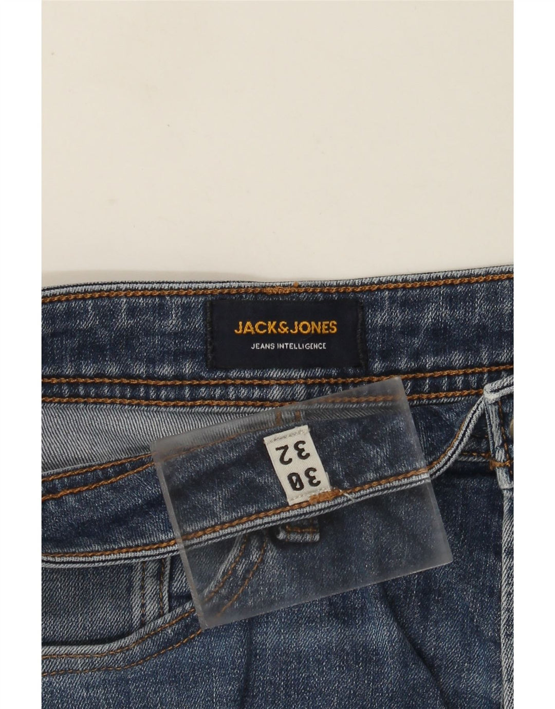 Jack & Jones Herren Straight Jeans W30 L32 Blaue Baumwolle
