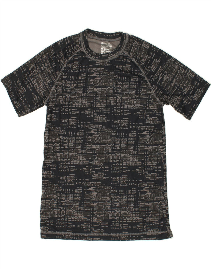MOUNTAIN WAREHOUSE Mens Isotherm Warmth T-Shirt Top Medium Grey Geometric Vintage Mountain Warehouse and Second-Hand Mountain Warehouse from Messina Hembry 