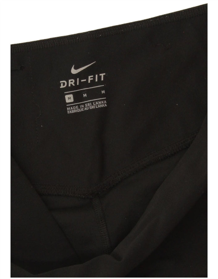 Nike Damen Dri Fit Capri-Leggings UK 14 Mittelschwarzes Polyester