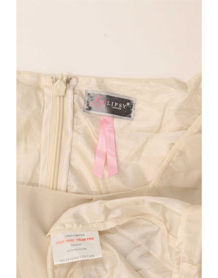 Lipsy Damen-Etuikleid mit 3/4-Ärmeln, UK-Größe 44, mittelgrau, aus Polyester