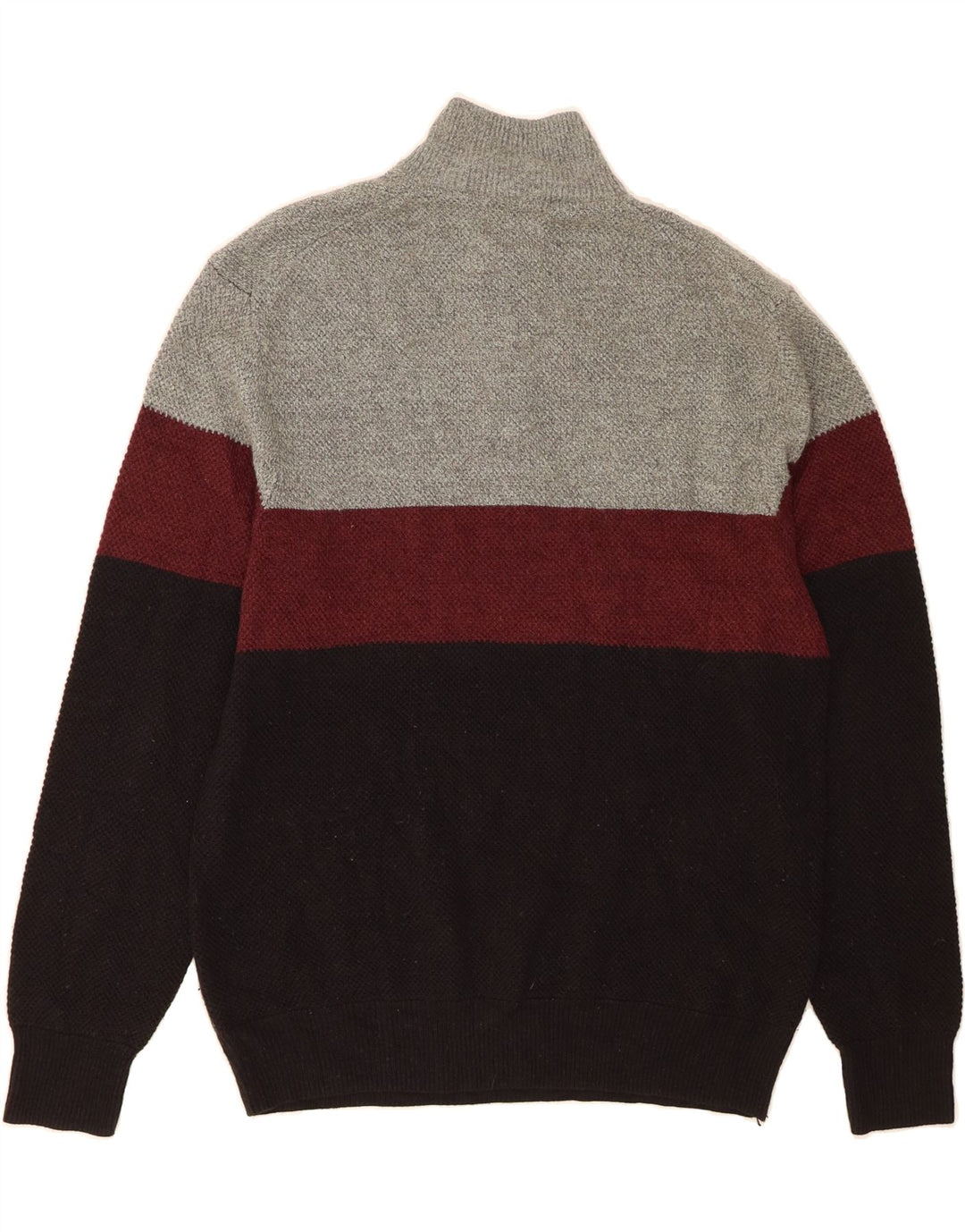 DOCKERS Mens Zip Neck Jumper Sweater Large Grey Colourblock Acrylic Vintage Dockers and Second-Hand Dockers from Messina Hembry 
