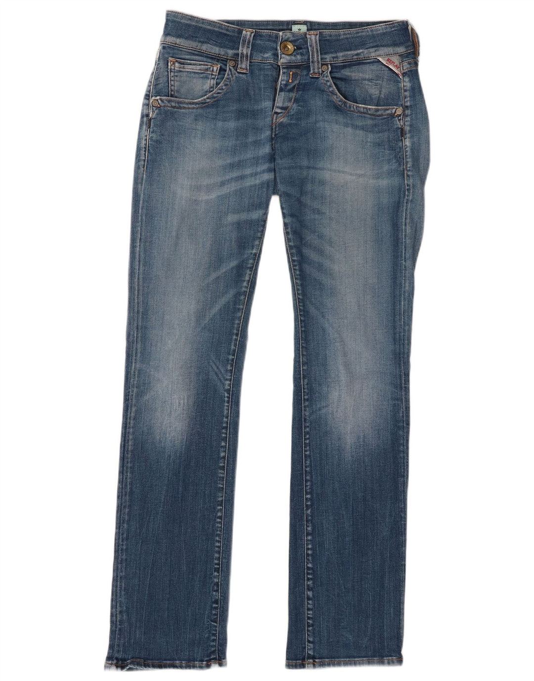 Replay Damen Slim Jeans W27 L30 Blaue Baumwolle