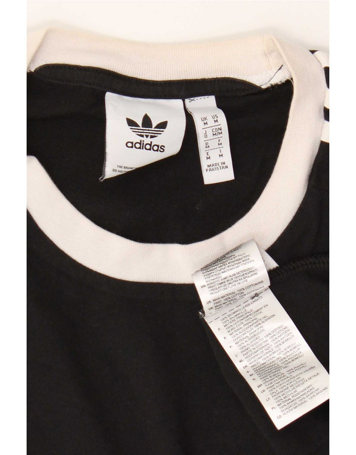 Adidas Herren T-Shirt Top Medium Schwarz Baumwolle
