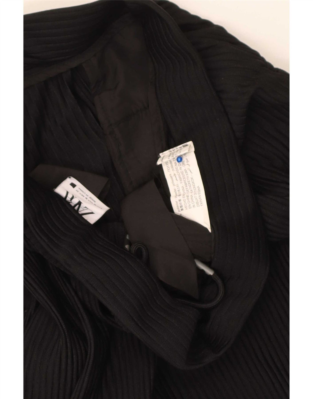 Gerade Freizeithose für Damen von Zara, Größe M, W32, L30, Schwarz, Polyester