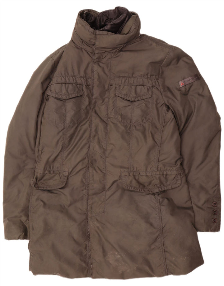 PEUTEREY Wattierter Herrenmantel EU 50 Mittelgraues Polyester