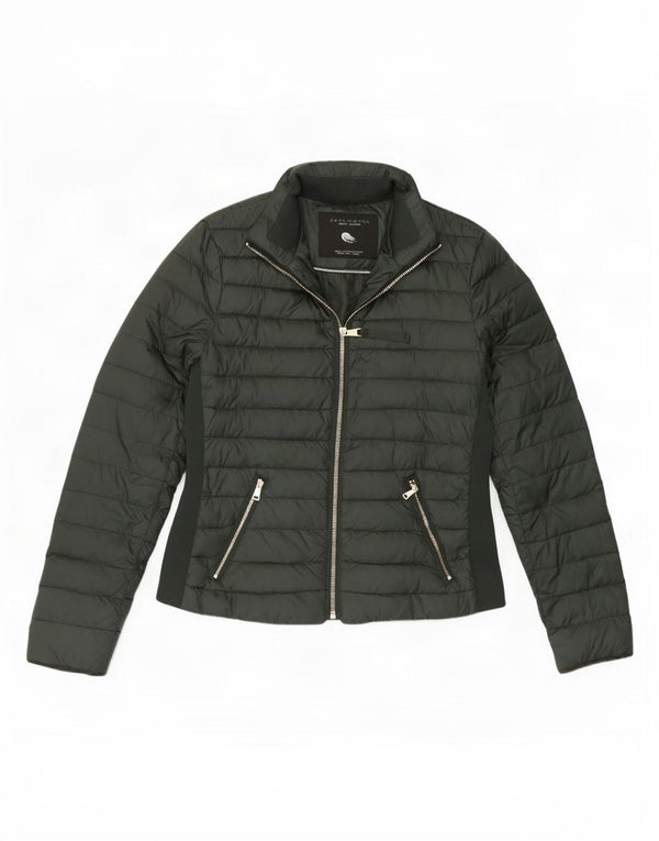 Zara Damen Wattierte Jacke UK 14 Medium Khaki