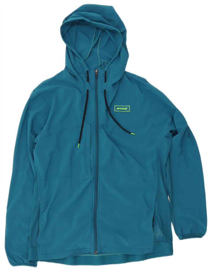 NIKE Herren Dri Fit Graphic Standard-Fit-Trainingsanzugoberteil, Mittelblau