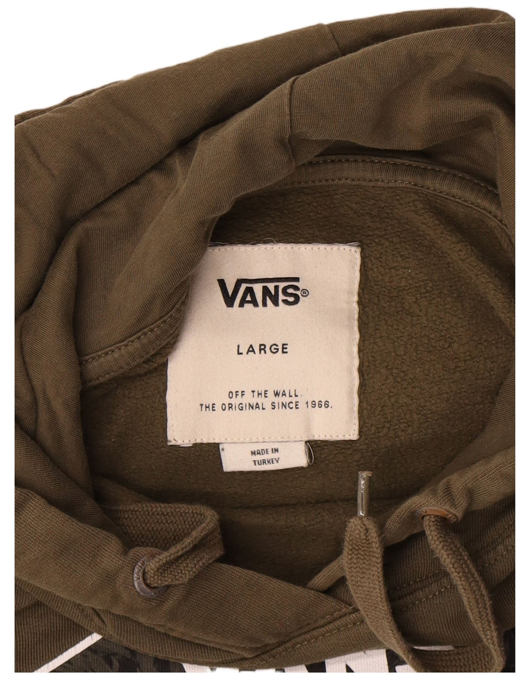 Vans Herren-Kapuzenpullover mit Grafik, groß, Khaki, Baumwolle