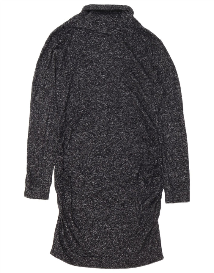 Athleta Rollkragen-Pulloverkleid für Damen, UK 14, mittleres marineblau meliertes Viskose