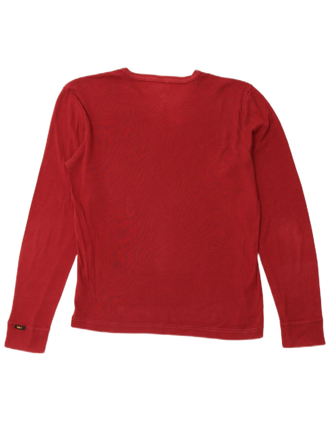 LEE Damen Top Langarm UK 16 Große rote Baumwolle