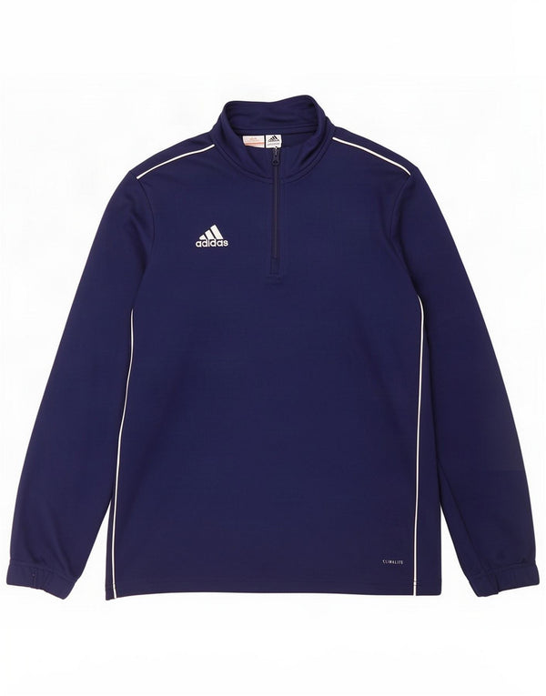 Adidas Jungen Climalite Zip Neck Pullover Trainingsanzug Top 11–12 Jahre Marineblau