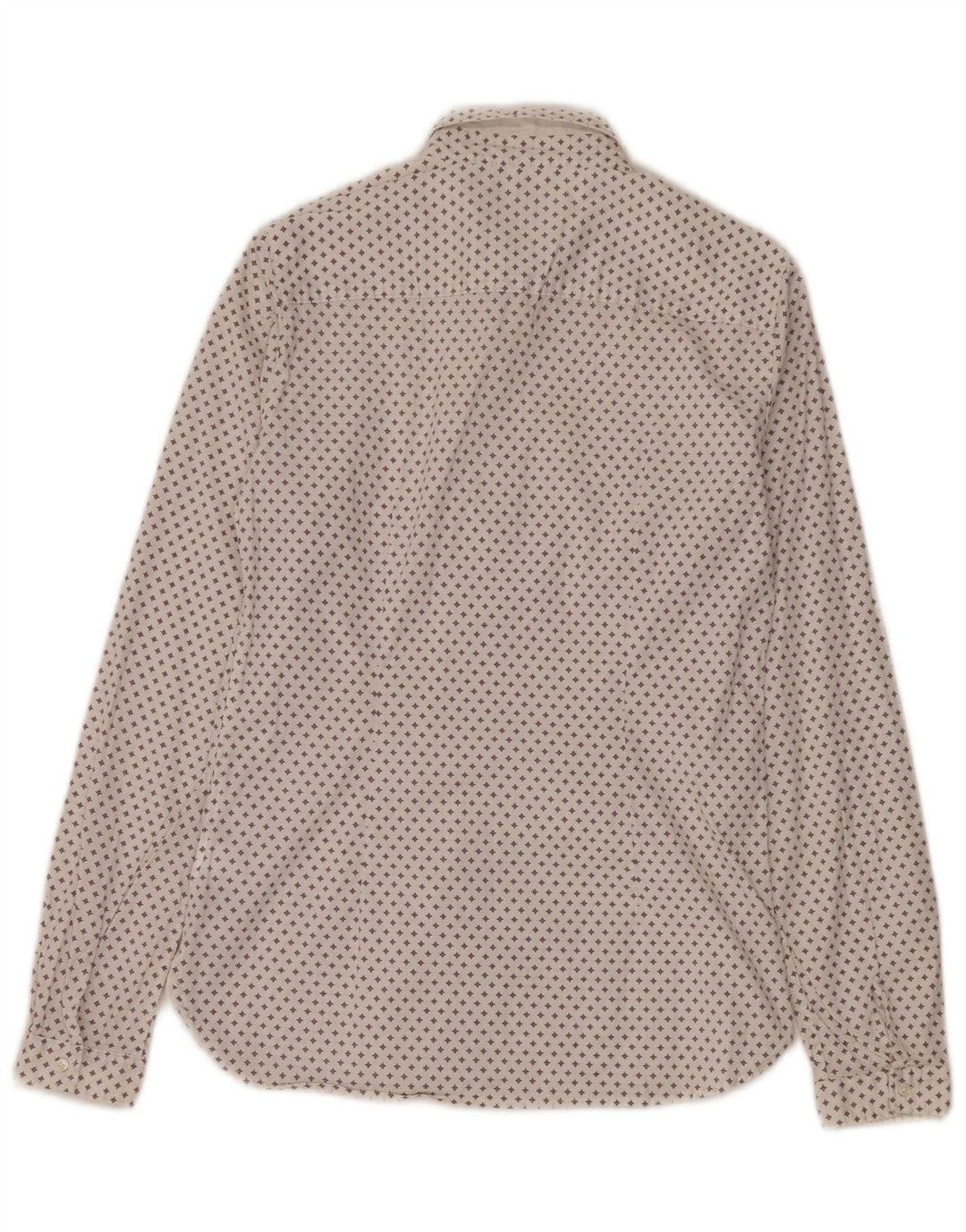 Tommy Hilfiger Damen-Hemd mit abstraktem Muster, US 4 Small, weiße Baumwolle