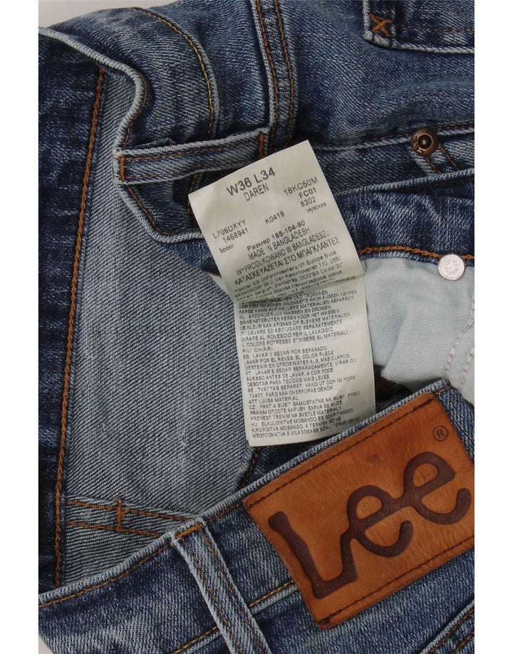 Lee Herren Daren Slim Jeans W36 L34 Blaue Baumwolle