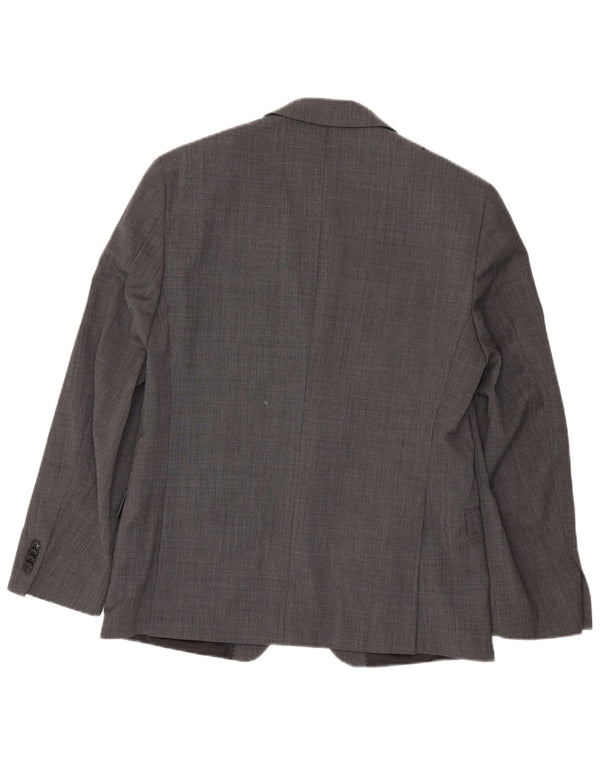 Tommy Hilfiger Herren-Blazer mit 2 Knöpfen, UK 42, XL, grau karierte Wolle