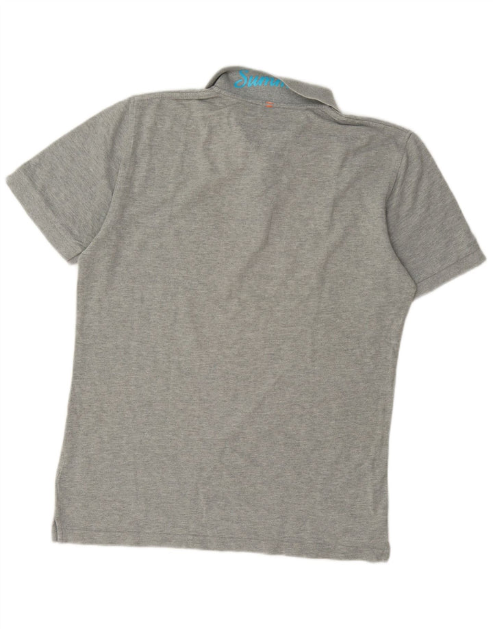 Sun68 Herren-Poloshirt, groß, graue Baumwolle