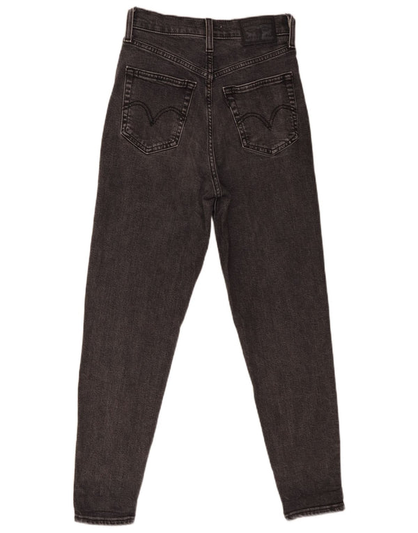 Levi's Damen High Waist Tapered Jeans W24 L27 Graue Baumwolle