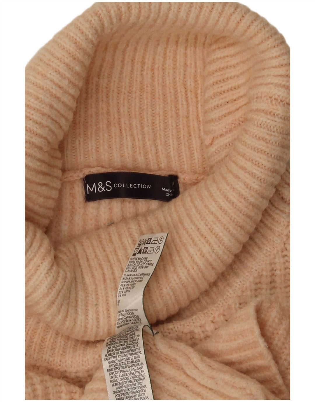 Marks & Spencer Rollkragenpullover für Damen, UK 14, Mittelorange