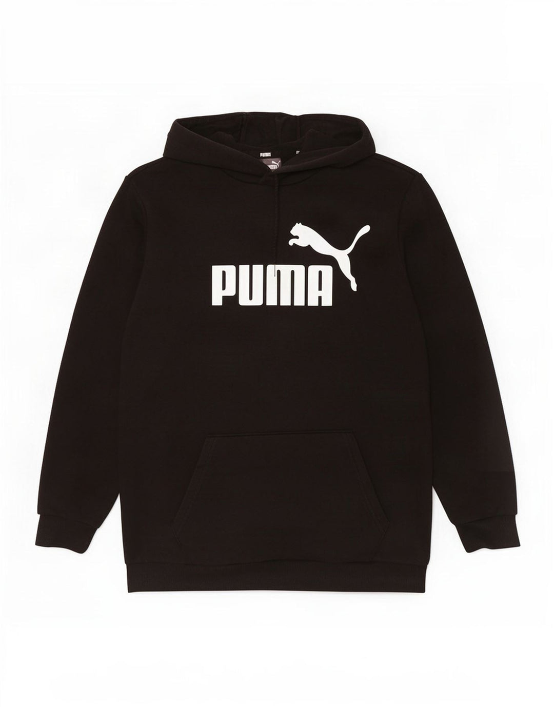 Puma Herren Grafik-Hoodie-Pullover aus mittelschwarzer Baumwolle