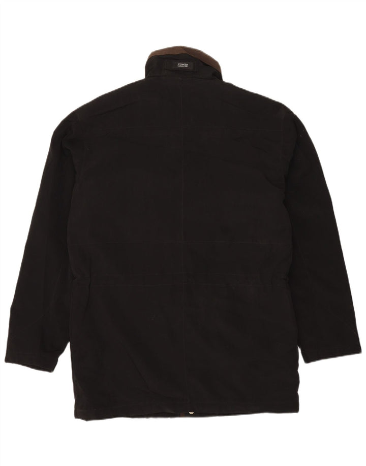 LONDON FOG Herren-Utility-Jacke UK 38 Mittelschwarzes Polyester