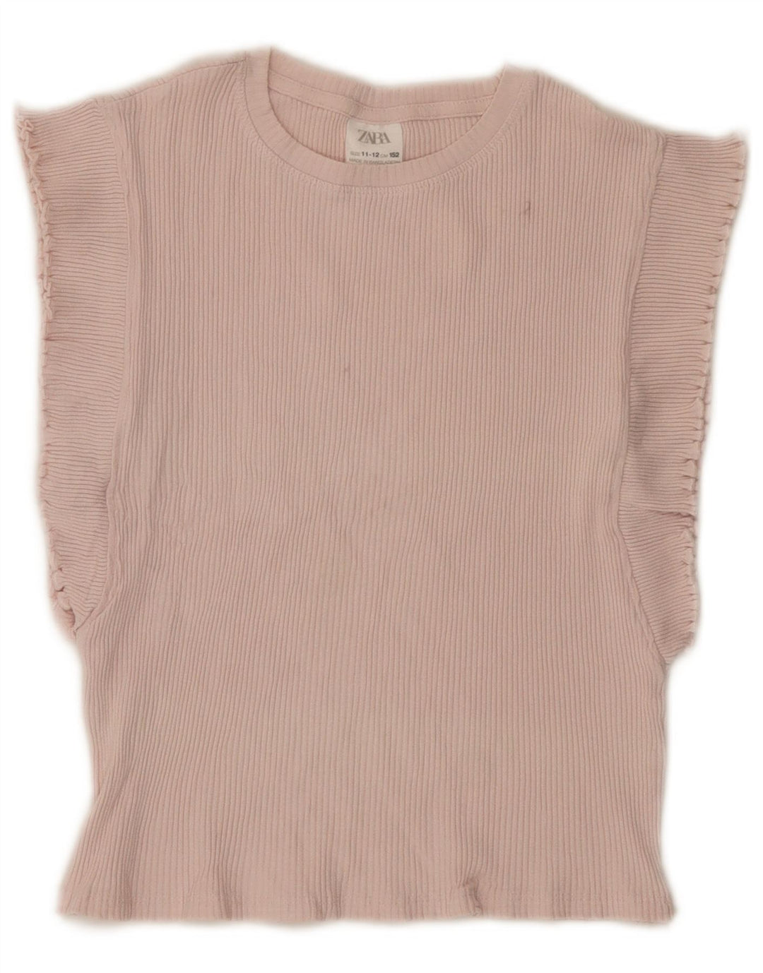 Zara Mädchen-Trägershirt, 11–12 Jahre, Rosa