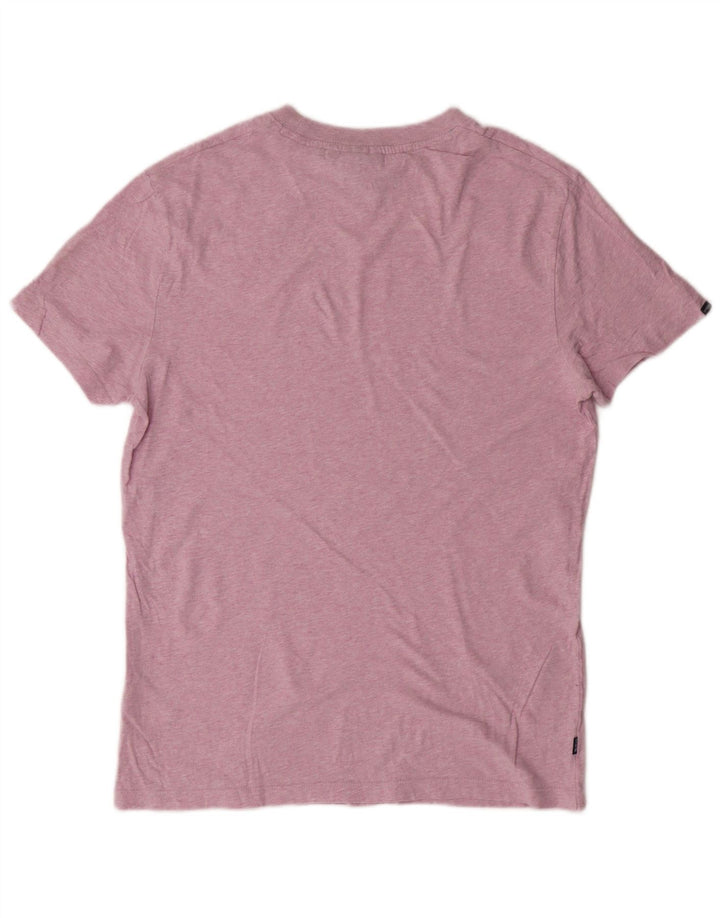 SUPERDRY Herren T-Shirt-Oberteil aus mittelrosa Baumwolle