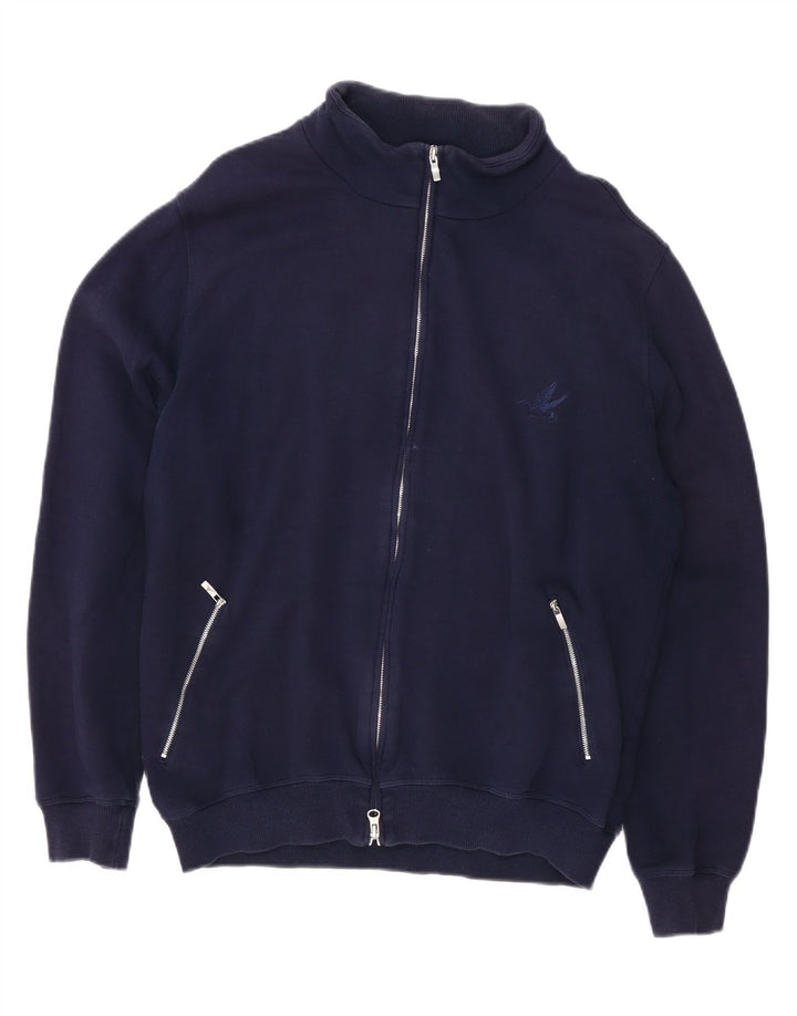 BROOKSFIELD Mens Tracksuit Top Jacket IT 54 XL Navy Blue Cotton