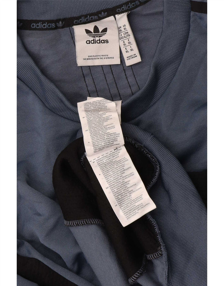 Adidas Herren Sweatshirt Pullover XL Grau Colourblock Polyester