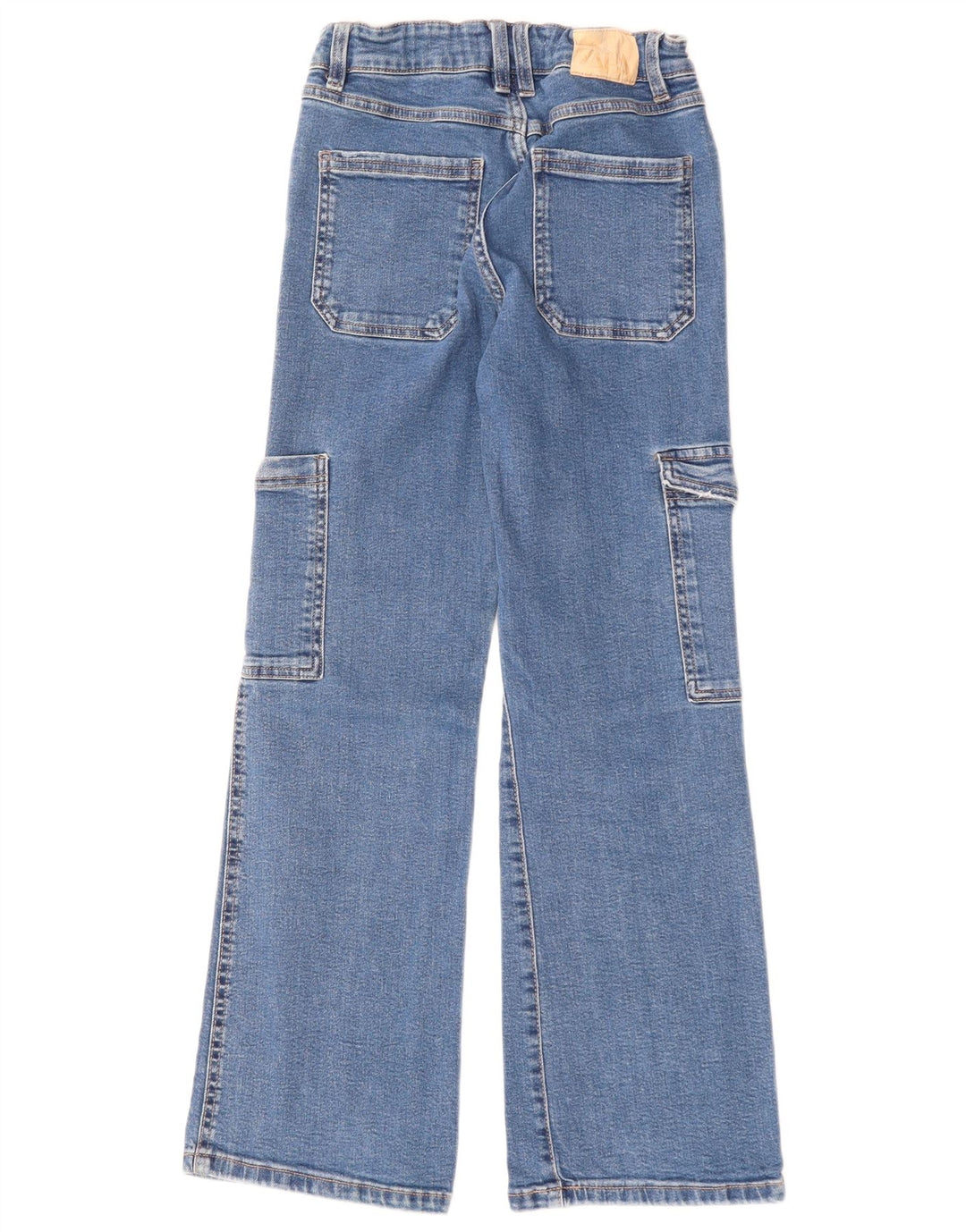 ZARA Jungen-Jeans mit hoher Taille und weitem Bein, 13–14 Jahre, W26 L28, blaue Baumwolle